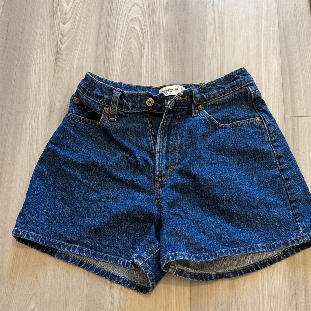 Abercrombie & Fitch Dark Blue Jean Shorts